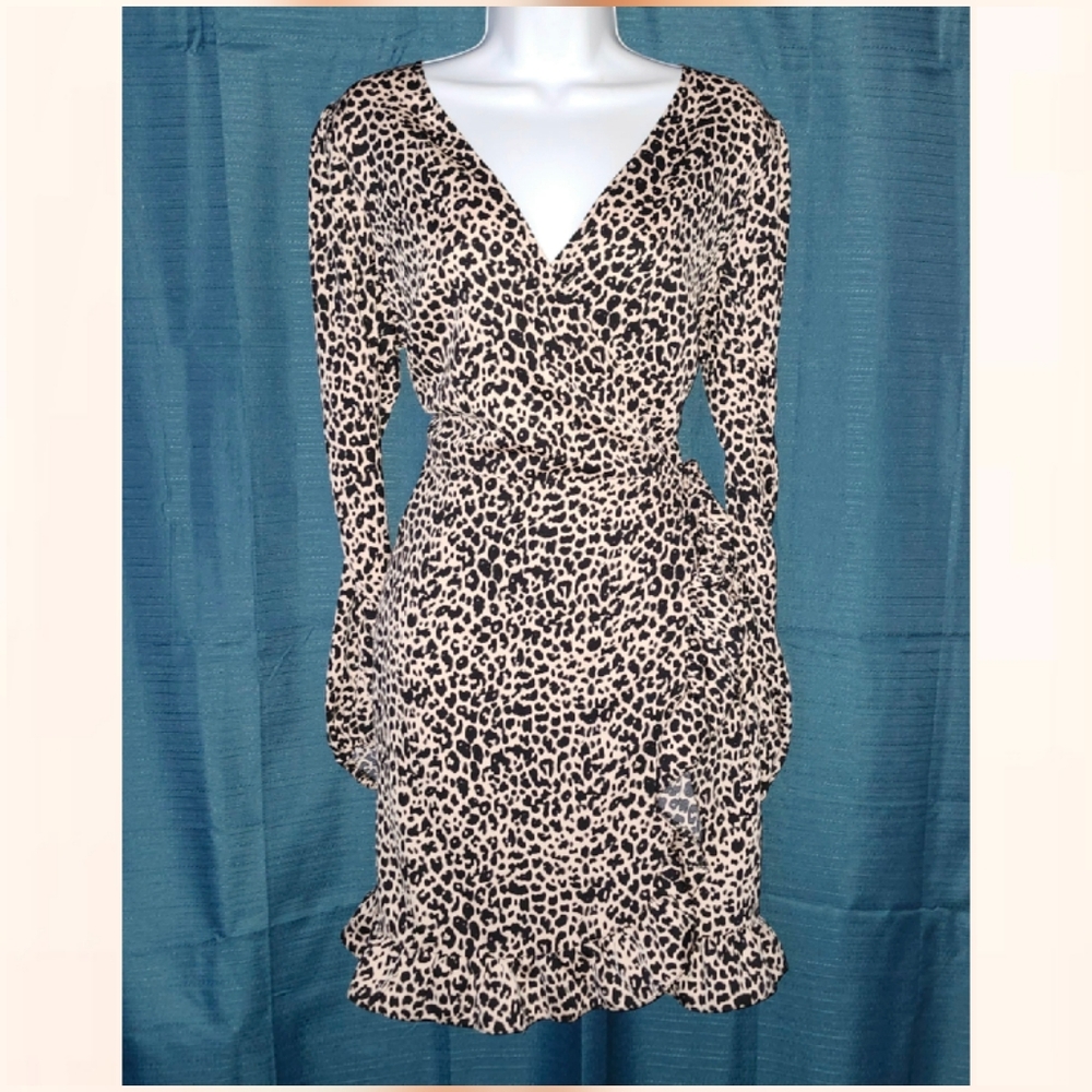 ASOS | Animal Print Long Sleeve Dress - Picture 2 of 5